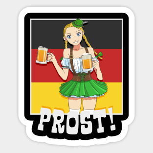 Sexy German Girl Dirndl Oktoberfest Sticker